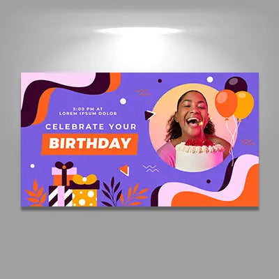 Personalized Custom Birthday Vinyl Banner Printing Indoor or Outdoor use Printed Business Event Birthday Party Large Custom Vinyl Banner for Party Decoration Image Matters Group
