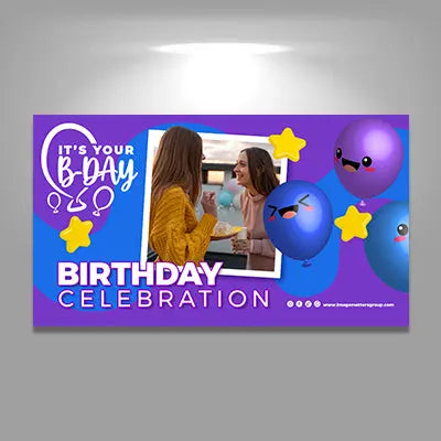 Personalized Custom Birthday Vinyl Banner Printing Indoor or Outdoor use Printed Business Event Birthday Party Large Custom Vinyl Banner for Party Decoration Image Matters Group