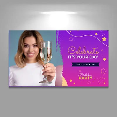 Personalized Custom Birthday Vinyl Banner Printing Indoor or Outdoor use Printed Business Event Birthday Party Large Custom Vinyl Banner for Party Decoration Image Matters Group
