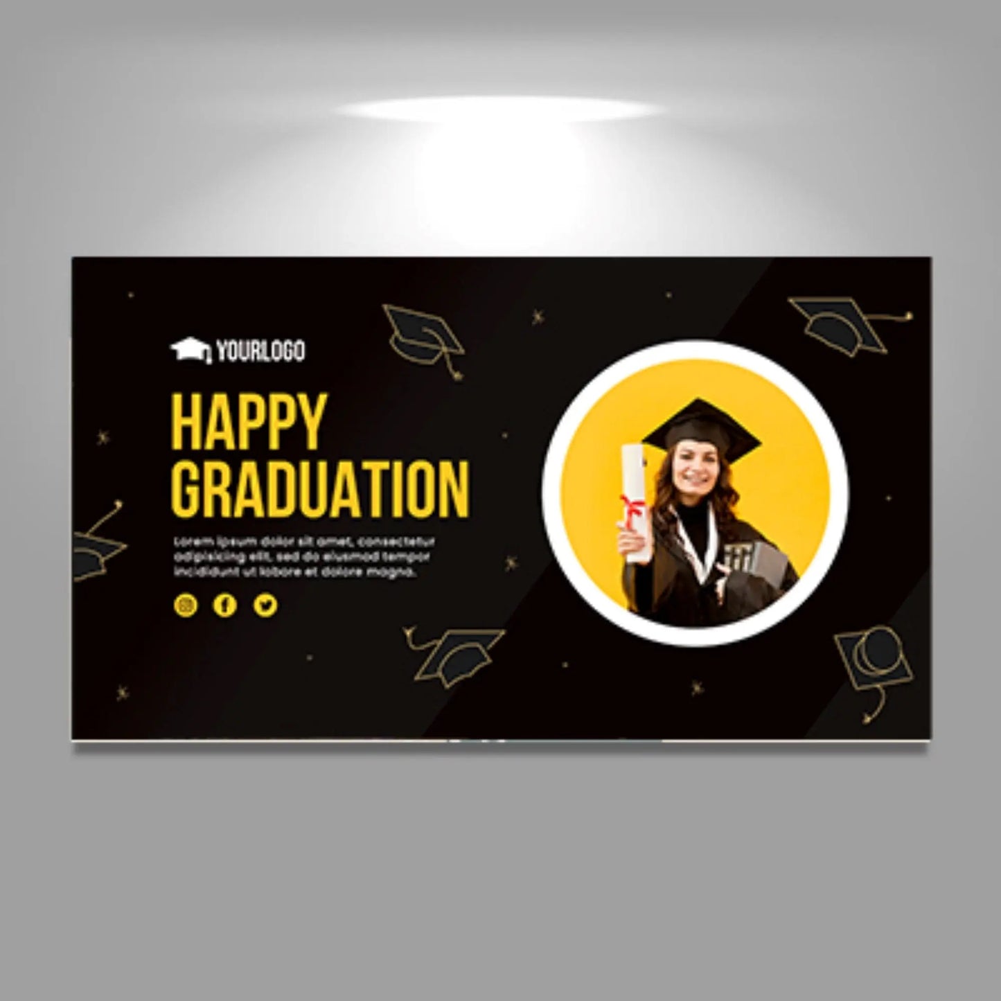 Custom Graduations Banners 3 x 6 feet, personalized grad banner, custom grad banner, custom senior banners, Vinyl Graduation Banner, Image Matters Group