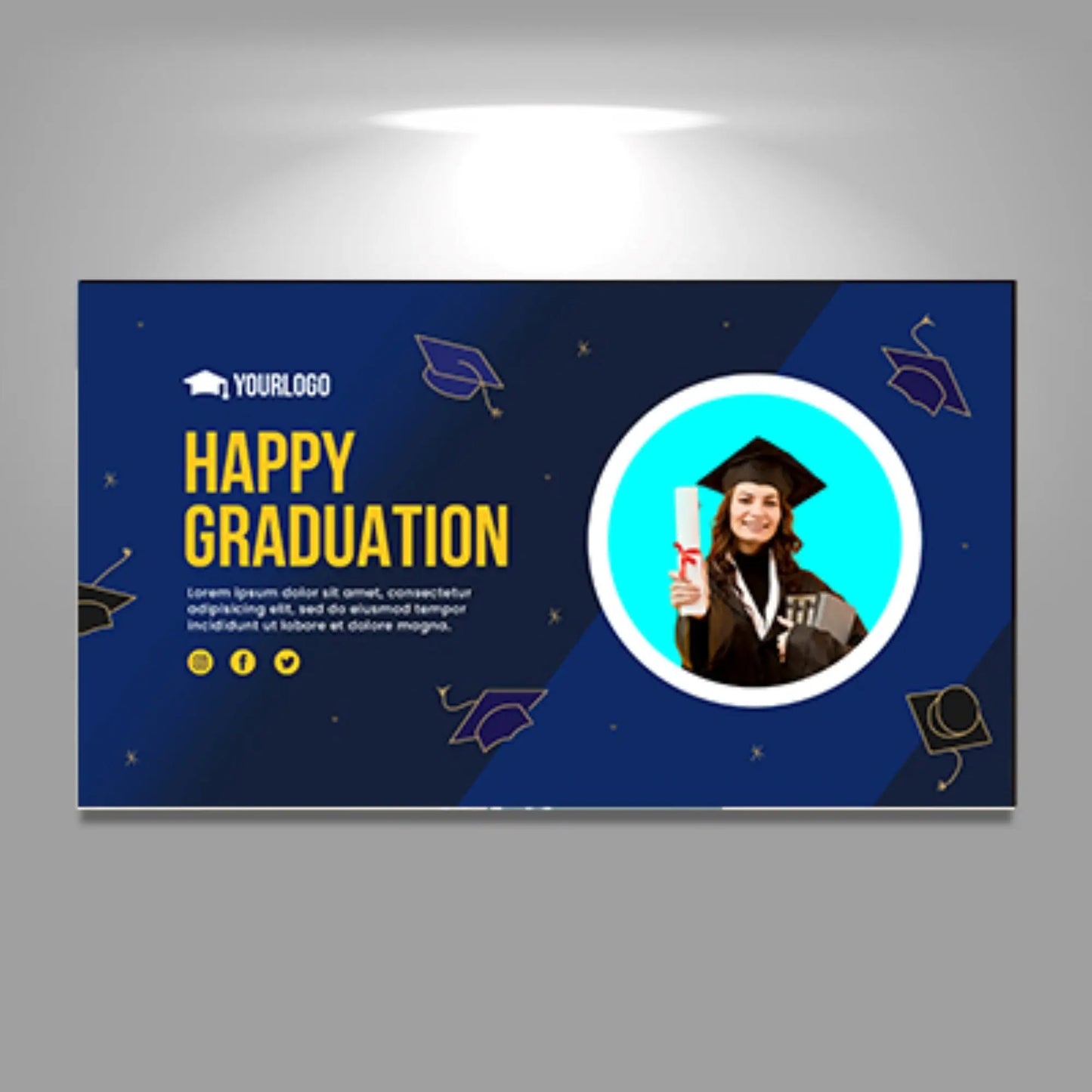 Custom Graduations Banners 3 x 6 feet, personalized grad banner, custom grad banner, custom senior banners, Vinyl Graduation Banner, Image Matters Group