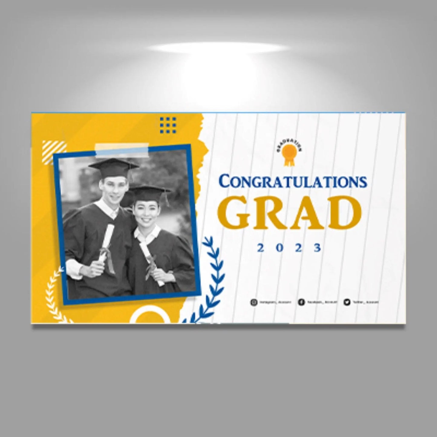 Custom Graduations Banners 3 x 6 feet, personalized grad banner, custom grad banner, custom senior banners, Vinyl Graduation Banner, Image Matters Group
