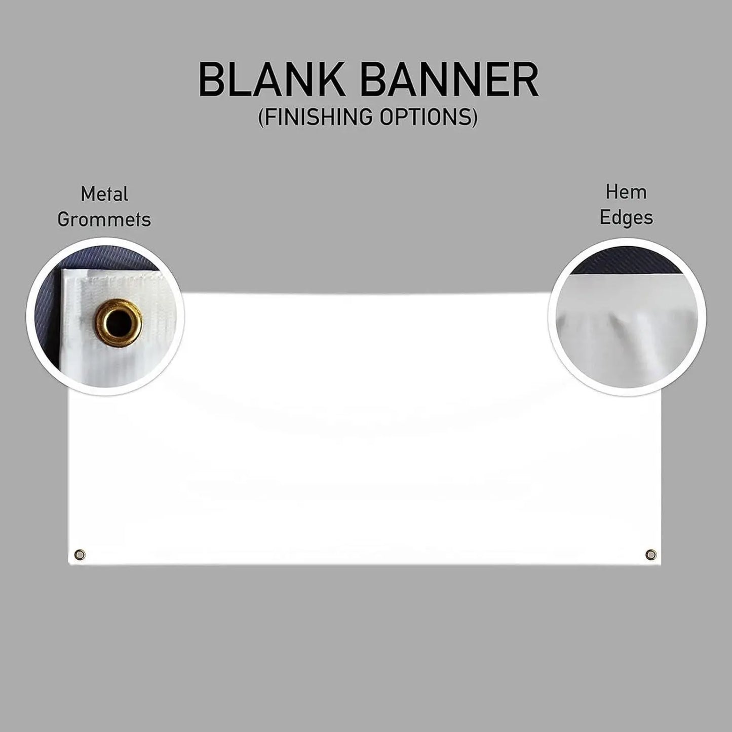 Blank Vinyl Plain Banner Waterproof better than Polyester DIY PVC Flex Schools Home Office Store Advertising Indoor Outdoor (2X2 feet (HXW)) Image Matters Group