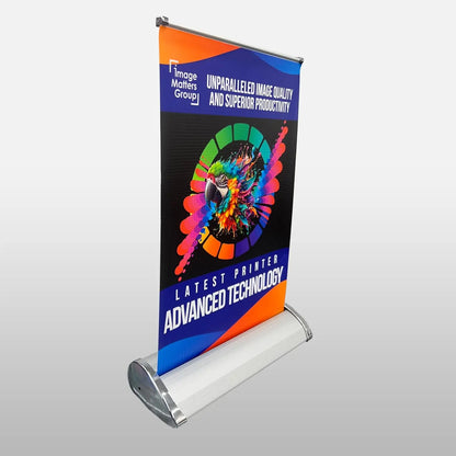 Custom Banner Retractable Banner 8x11 READY IN 24HRS Personalized Stand Roll Up with Travel Case for Business and Trade Shows (8x11 inches)
