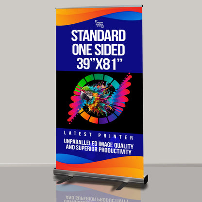 Custom Banner Retractable Banner 8x11 READY IN 24HRS Personalized Stand Roll Up with Travel Case for Business and Trade Shows (8x11 inches)