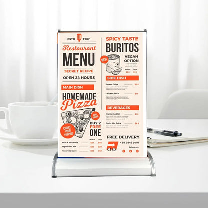 Custom Banner Retractable Banner 8x11 READY IN 24HRS Personalized Stand Roll Up with Travel Case for Business and Trade Shows (8x11 inches)