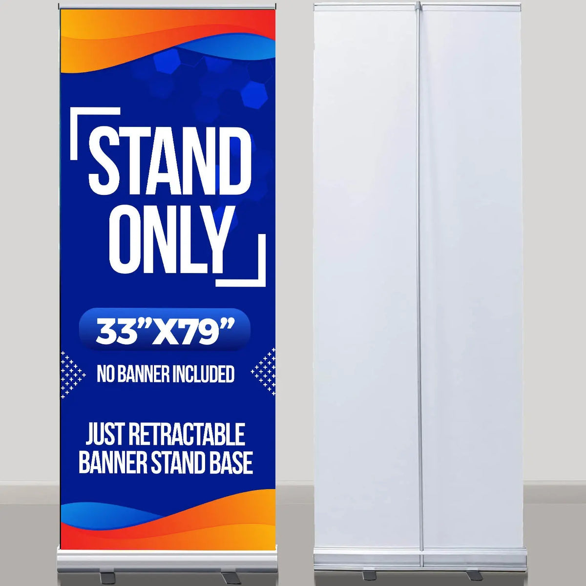 33x81" Custom Retractable Banner Stand Signs READY IN 1 DAY Pull up Roll up Portable & Personalized Display with travel case for Business and Trade Shows Advertising and Promotion Image Matters Group