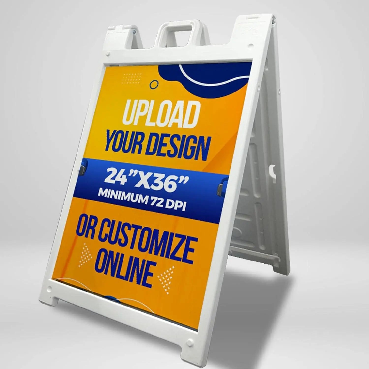 Customizable A-Frame Sign 24"x36" 2 sides in white  READY IN 1 DAY Waterproof Signicade Sandwich Board for Sidewalks and Outdoor Advertising Image Matters Group