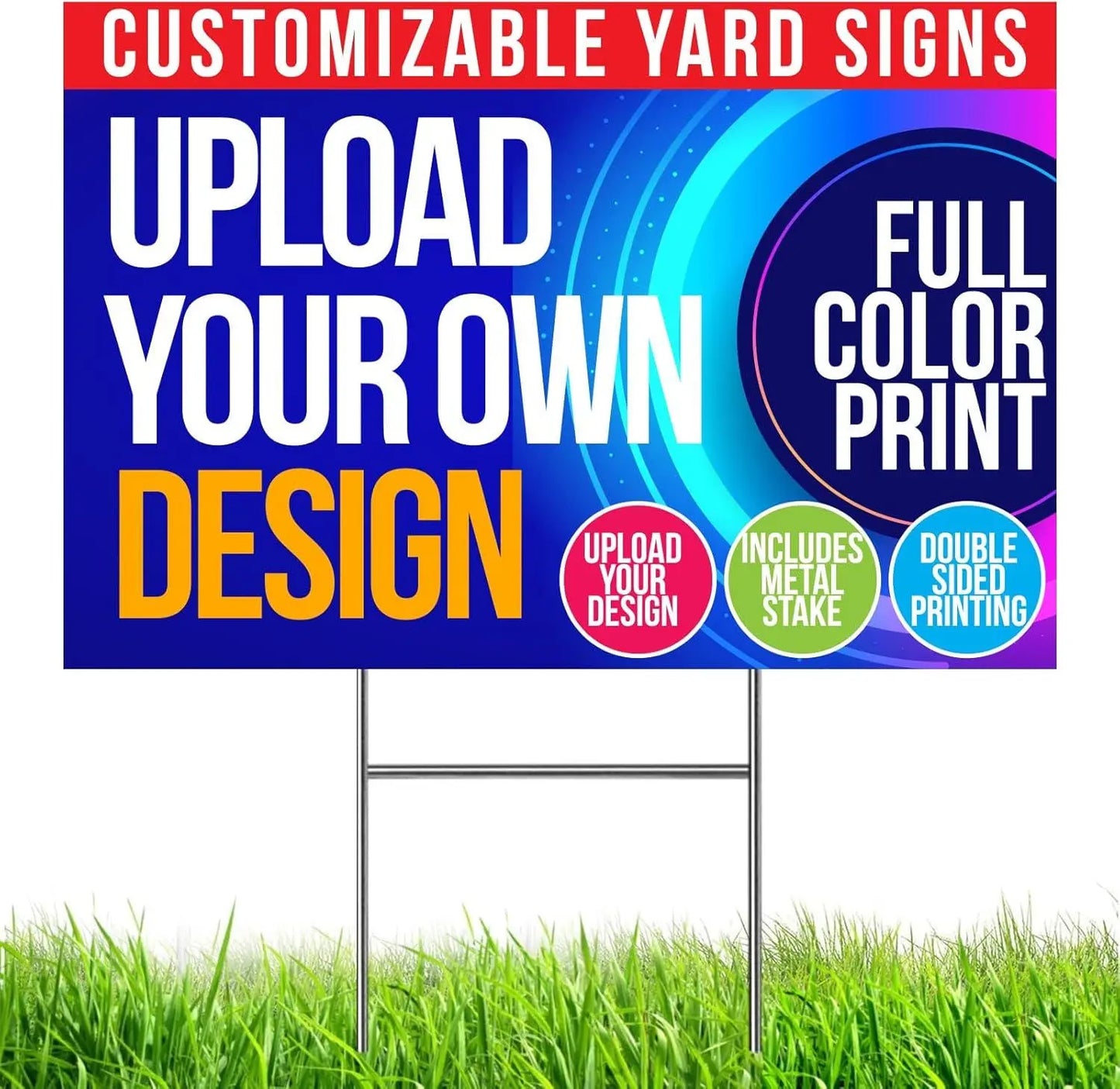 Generic 10pc 12x18"" Custom Yard Sign for Business and Trade Shows Advertising Image Matters Group