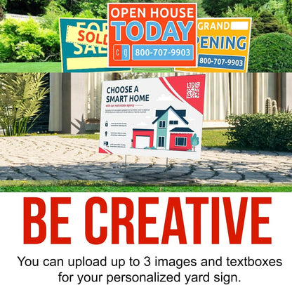 Generic 10pc 12x18"" Custom Yard Sign for Business and Trade Shows Advertising Image Matters Group